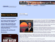 Tablet Screenshot of holisticcancerresearch.com